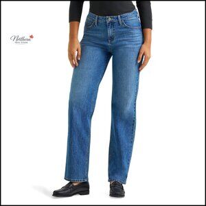 Relaxed Straight Leg Jeans with Stretch Fabric